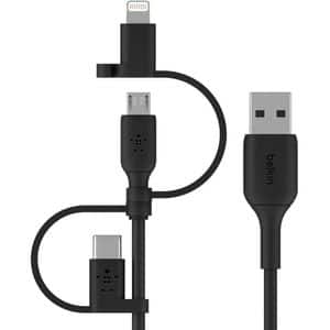Cablu de date BELKIN Boost Charge CAC001BT1MBK, Micro-USB - USB-C, 1m, negru