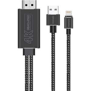 Cablu Lightning - HDMI PROMATE MediaLink-LT, 1.8m, negru