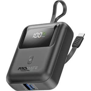 Baterie externa PROMATE PowerPod-10, 10000mAh, 1x USB-A, 1x USB-C, negru