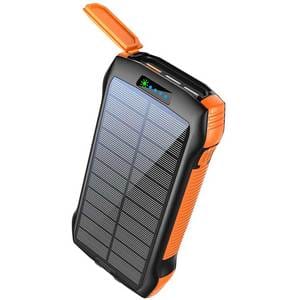 Baterie externa solara PROMATE SolarTank-20PDQi, 20000mAh, 2x USB-A, 1x USB-C, Wireless QI, negru