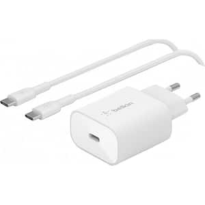 Incarcator retea BELKIN WCA004vf1MWH-B6, 1xUSB-C, Power Delivery 25W, alb