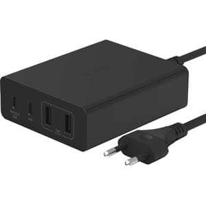 Incarcator retea BELKIN WCH010vfBK, 2xUSB-C 65W, 2xUSB-A 12W, Power Delivery (PD) 108W, GaN, negru