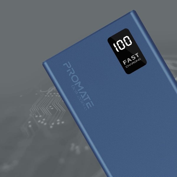 Baterie externa PROMATE Bolt-20Pro, 20000mAh, 2x USB-A, 1x USB-C, albastru