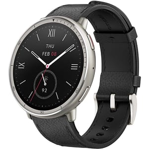 Smartwatch AMAZFIT Active 2, GPS, Android/iOS, Black Leather