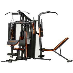 Aparat fitness multifunctional ATHLETIC Academy 1650M, negru-portocaliu