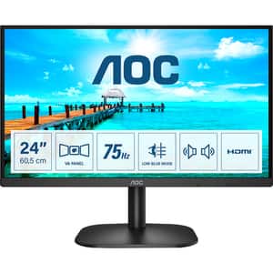 Monitor LED VA AOC 24B2XDAM, 23.8", Full HD, 75Hz, Flicker Free, negru