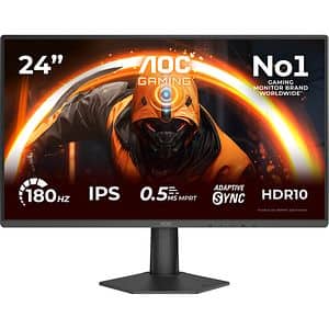 Monitor Gaming WLED IPS AOC 24G50F, 23.8", Full HD, 180Hz, HDR10, Adaptive Sync, negru