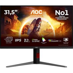 Monitor Gaming WLED Fast IPS AOC U32G4U, 31.5", 4K UHD, 160Hz, HDR, Adaptive Sync, negru