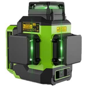 Nivela laser HUEPAR LS03CG, raza 15m, negru-verde