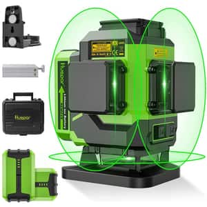 Nivela laser HUEPAR LS03DG, raza 15m, negru-verde