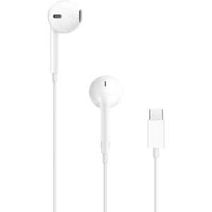 Casti APPLE EarPods MTJY3ZM/A, Cu Fir, In-ear, Microfon, Conector USB-C, alb