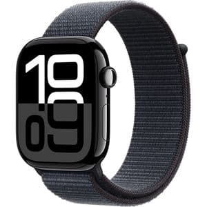 APPLE Watch 10, GPS + Cellular, 46mm, Jet Black Aluminium Case, Loop Ink Band