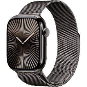 APPLE Watch 10, GPS + Cellular, 46mm Titanium Case, Slate Milanese Loop- S/M