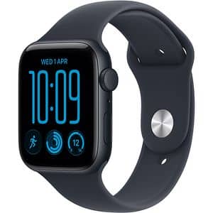 Apple Watch SE 3, GPS, 40mm, Midnight Aluminium Case, Navy Blue Sport Band - S/M