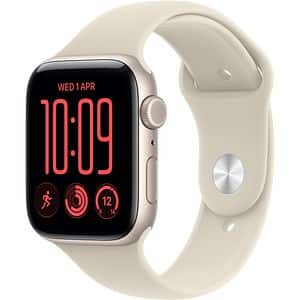 Apple Watch SE 3, GPS + Cellular, 40mm, Starlight Aluminium Case, Sand Sport Band - S/M