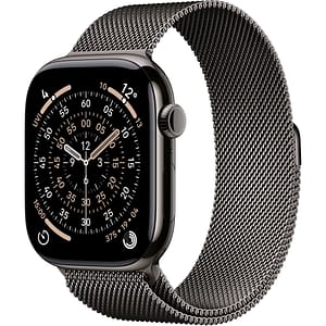 Apple Watch 11, GPS + Cellular, 46 mm, Slate Titanium Case, Slate Milanese Loop - S/M