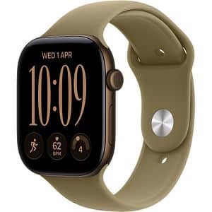 Apple Watch Series 12, GPS, 46mm, Dark Bronze Aluminium Case, Olive Sport Band - M/L