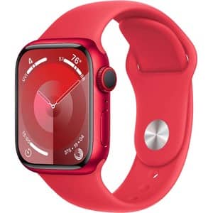 APPLE Watch Series 9, GPS + Cellular, 45mm (PRODUCT)RED Aluminium Case, (PRODUCT)RED Sport Band - S/M