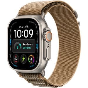 Apple Watch Ultra 4, GPS + Cellular, 49mm, Natural Titanium Case, Desert Alpine Loop - S