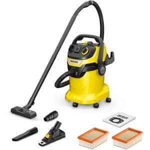 Aspirator umed/uscat KARCHER WD 5, 25l, 1100W, 71dB, galben