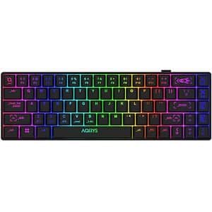 Tastatura Gaming Wireless mecanica AQIRYS Mira 2.0, Bluetooth, USB, Layout US, negru