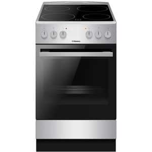 Aragaz HANSA FCCX59009H, 4 arzatoare, Electric, L 50 cm, Grill, inox