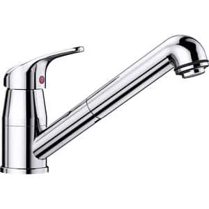 Baterie bucatarie BLANCO Daras-S, dus extractibil, inox, argintiu