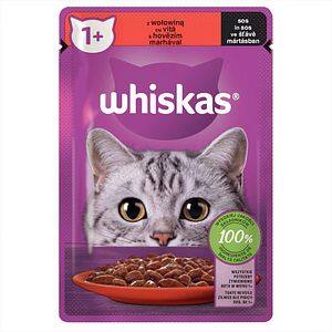 Hrana umeda pentru pisici WHISKAS, Adult, Vita in sos, 85 g