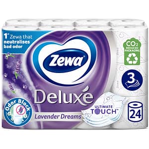 Hartie igienica ZEWA Deluxe Lavender Dreams, 3 straturi, 24 role
