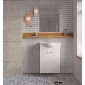 Set mobilier baie SANITOP, PAL, 3 piese, alb