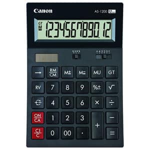 Calculator de birou CANON AS-1200, 12 cifre, negru