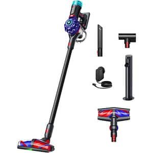 Aspirator vertical DYSON V10 Konical 59403001, 0.5l, autonomie max 60 min, Dok cu golire automata, negru