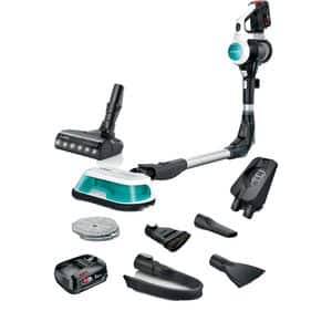 Aspirator vertical 2in1 BOSCH Unlimited 7 ProHygienic Aqua BCS712HYG5, 0.3l, 18V, autonomie max 80 min, alb-negru