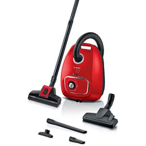 Aspirator cu sac BOSCH ProAnimal Seria 4 BGB41PET1, 4l, 700W, 75dB, rosu-negru
