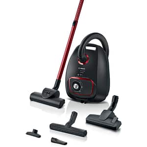 Aspirator cu sac BOSCH ProPower Seria 4 BGL41POW2H, 4l, 850W, 75dB, negru-rosu