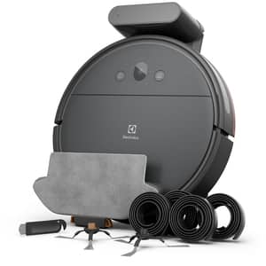 Aspirator robot ELECTROLUX Hygienic Seria 600 ER61UW1DG, 0.22l, 14.4V, autonomie max 120 min, Wi-Fi, functie mop, gri inchis