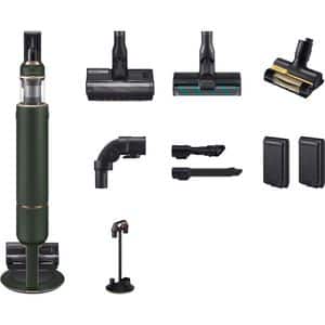 Aspirator vertical SAMSUNG Bespoke Jet Plus Complete Extra VS20B95943N/GE, 0.5l, 25.2V, autonomie max 120 min, verde inchis-negru