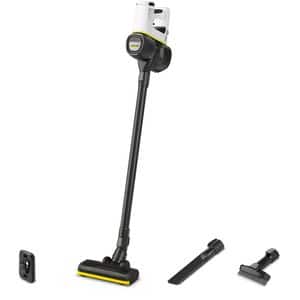Aspirator vertical KARCHER VC 4 Cordless MyHome, 0.65l, 21.6V, autonomie max 30 min, galben-negru