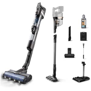 Aspirator vertical PHILIPS AquaTrio Seria 9000 XW9463/11, 0.45l, 25.2V, autonomie max 58 min, PowerCyclone Aqua, albastru-negru