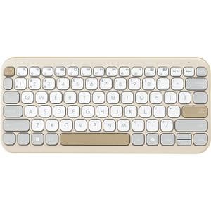 Tastatura Wireless ASUS Marshmallow Keyboard KW100, Bluetooth, Layout US INT, Oat Milk
