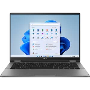 Laptop ASUS Vivobook 14 Flip OLED TP3407SA-QL060X, Intel Core Ultra 7 258V pana la 4.8GHz, 14" WUXGA, 32GB, SSD 1TB, Intel Arc Graphics, Windows 11 Pro, Matte Gray
