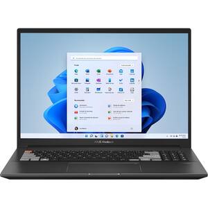 Laptop ASUS Vivobook Pro 16X OLED M7600QE-L2007X, AMD Ryzen 7 5800H pana la 4.4GHz, 16"4K UHD, 16GB, SSD 1TB, NVIDIA GeForce RTX 3050 Ti 4GB, Windows 11 Pro, negru