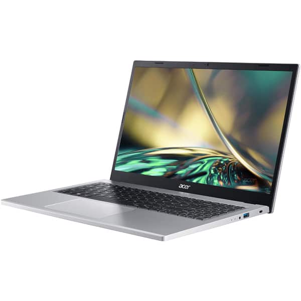 Laptop ACER Aspire 3 A315-24P-R1N6, AMD Ryzen 5 7520U pana la 4.3GHz, 15.6" Full HD, 16GB, SSD 512GB, AMD Radeon 610M Graphics, Free Dos, argintiu