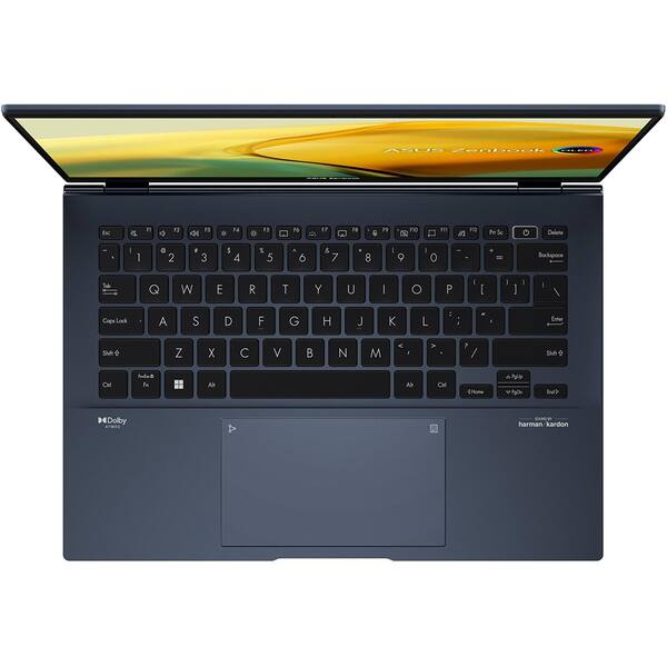 Laptop ASUS Zenbook 14 OLED UX3402ZA-KM482W, Intel Core i5-1240P pana la 4.4GHz, 14" 2.8K, 8GB, SSD 512GB, Inte Iris Xe Graphics, Windows 11 Home, Ponder Blue