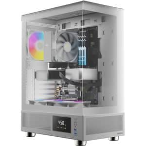 Carcasa PC GAMDIAS ATLAS E1 WH, USB 3.0, Fara sursa, iluminare ARGB, alb