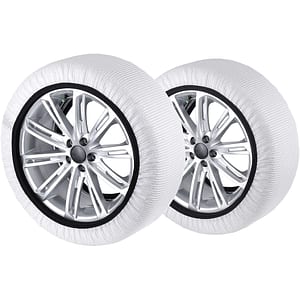 Huse antiderapante auto WALSER Ultra Grip M, textil, 2buc, alb