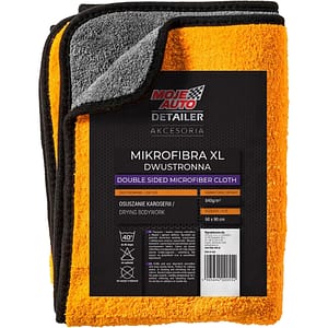 Prosop microfibra MOJE AUTO Detailer, 90 x 60cm, gri-portocaliu