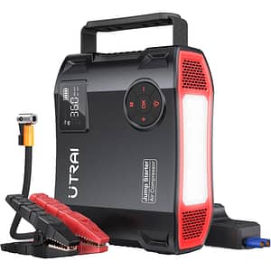 Starter auto UTRAI Jstar 5, 12V, 2500A, 27000mAh, USB, compresor, lanterna, negru