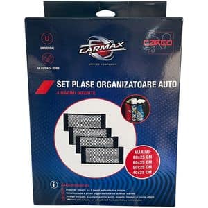 Set organizator CARMAX, plasa, 4buc, negru