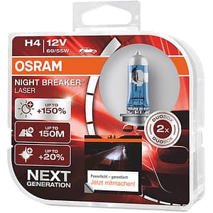 Bec auto OSRAM Night Breaker Laser, 55/60W, 12V, H4, 2 buc